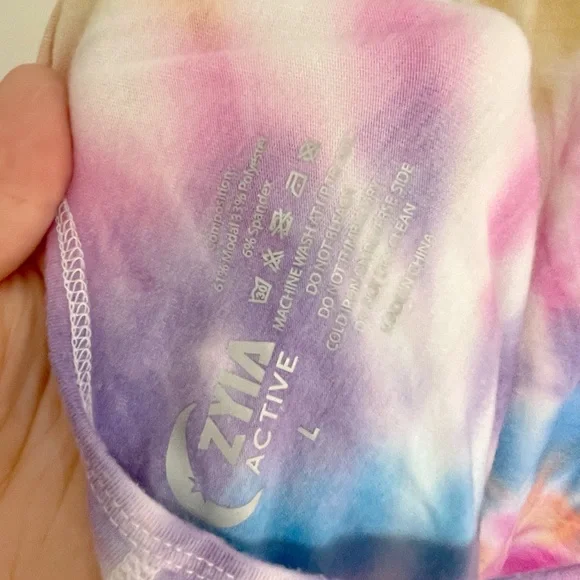 Zyia Active Tie Dye Racerback Tank Top Large - Picture 7 of 7